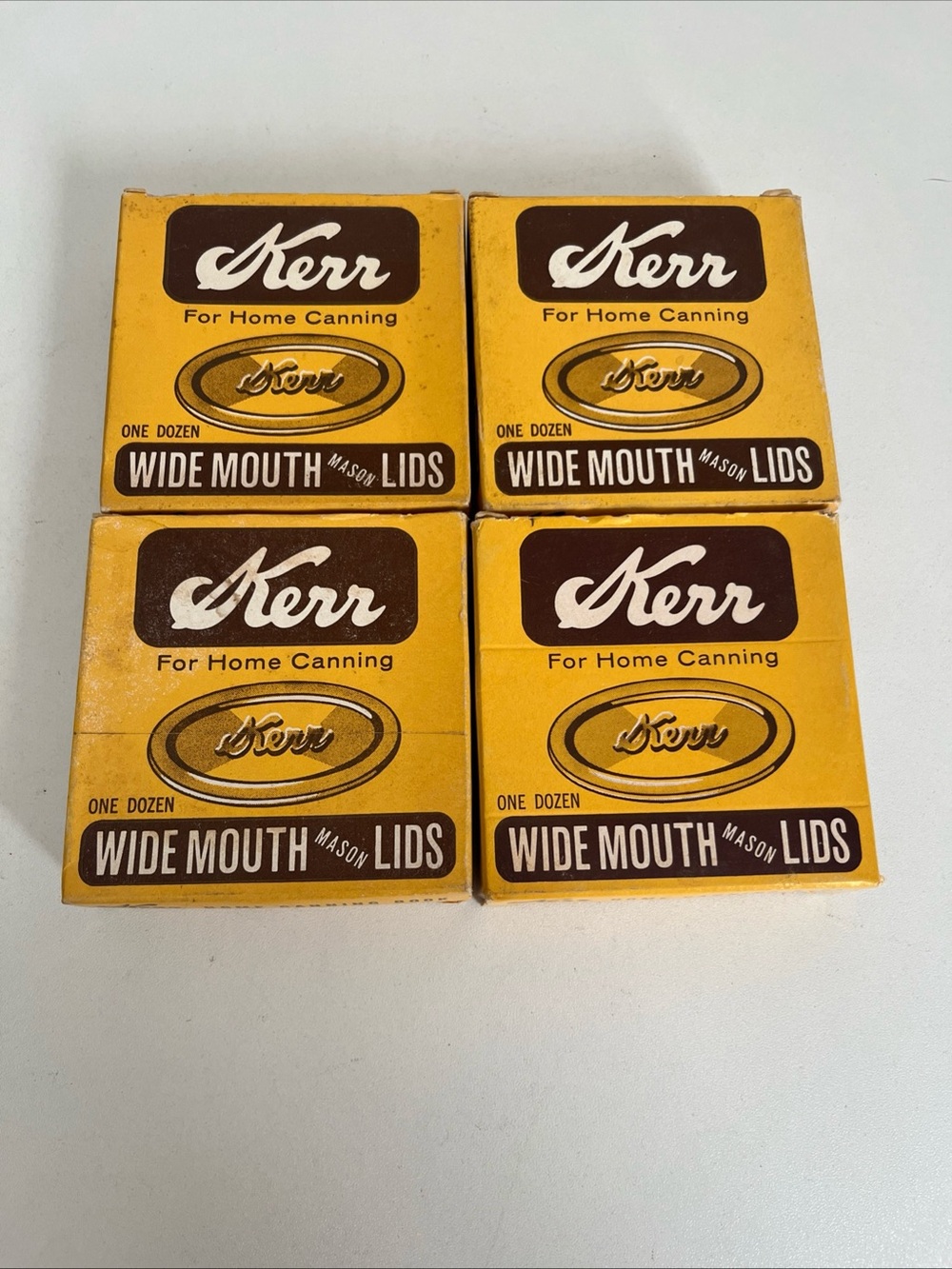 Vintage Kerr Bundle Wide Mouth Canning Lids Mason Jar Lids 4 Packs Of 12 Lids